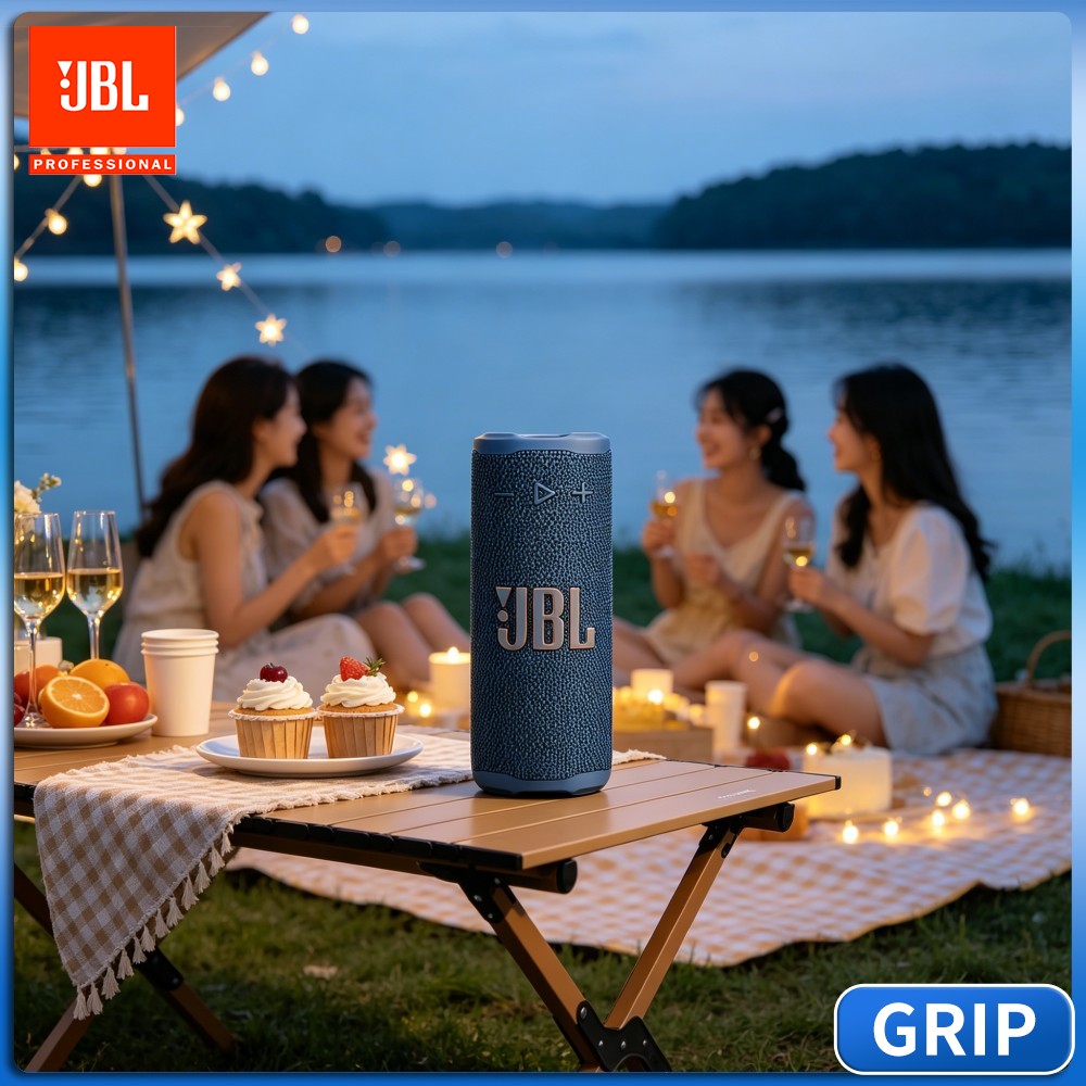 Portable Bluetooth Speaker Waterproof Ipx7 - ลำโพงกันน้ำ JBL GRIP IPX7 สำหรับใช้งานนอกสถานที่ พร้อมไฟ