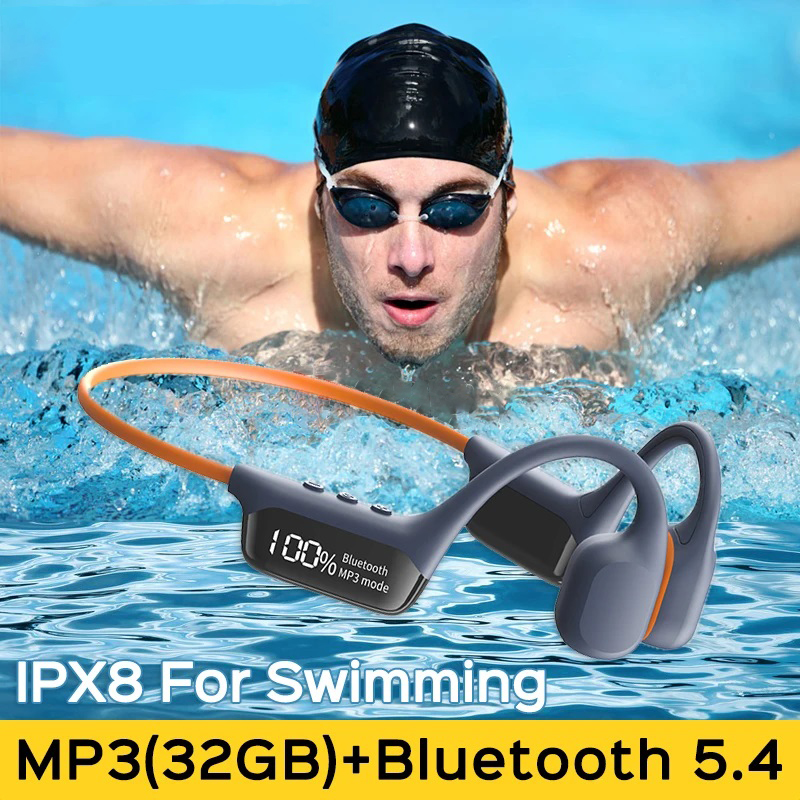 Type C Wired Earphones With Mic - หูฟังไร้สาย LonMao S10 IPX8 สำหรับว่ายน้ำ แบบ