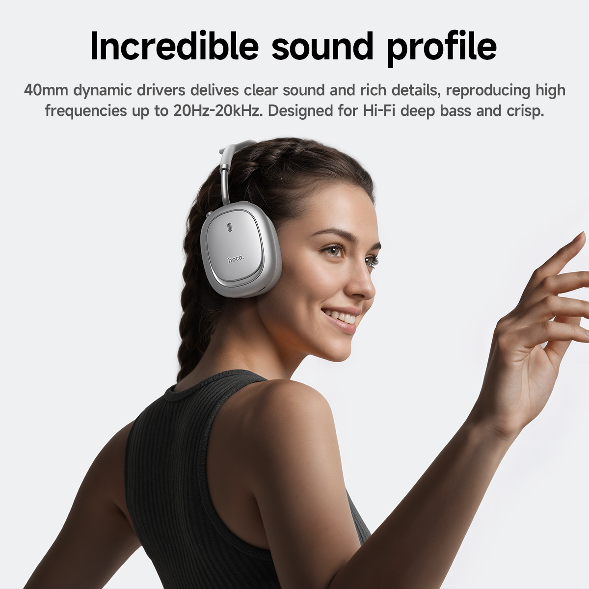 หูฟังบลูทูธ 6.0 แบบครอบหู ตัดเ - Anc Wireless Over Ear Headphones บทวิจารณ์และราคา